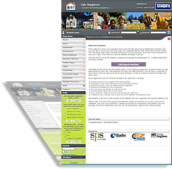 neighborhood web site home page